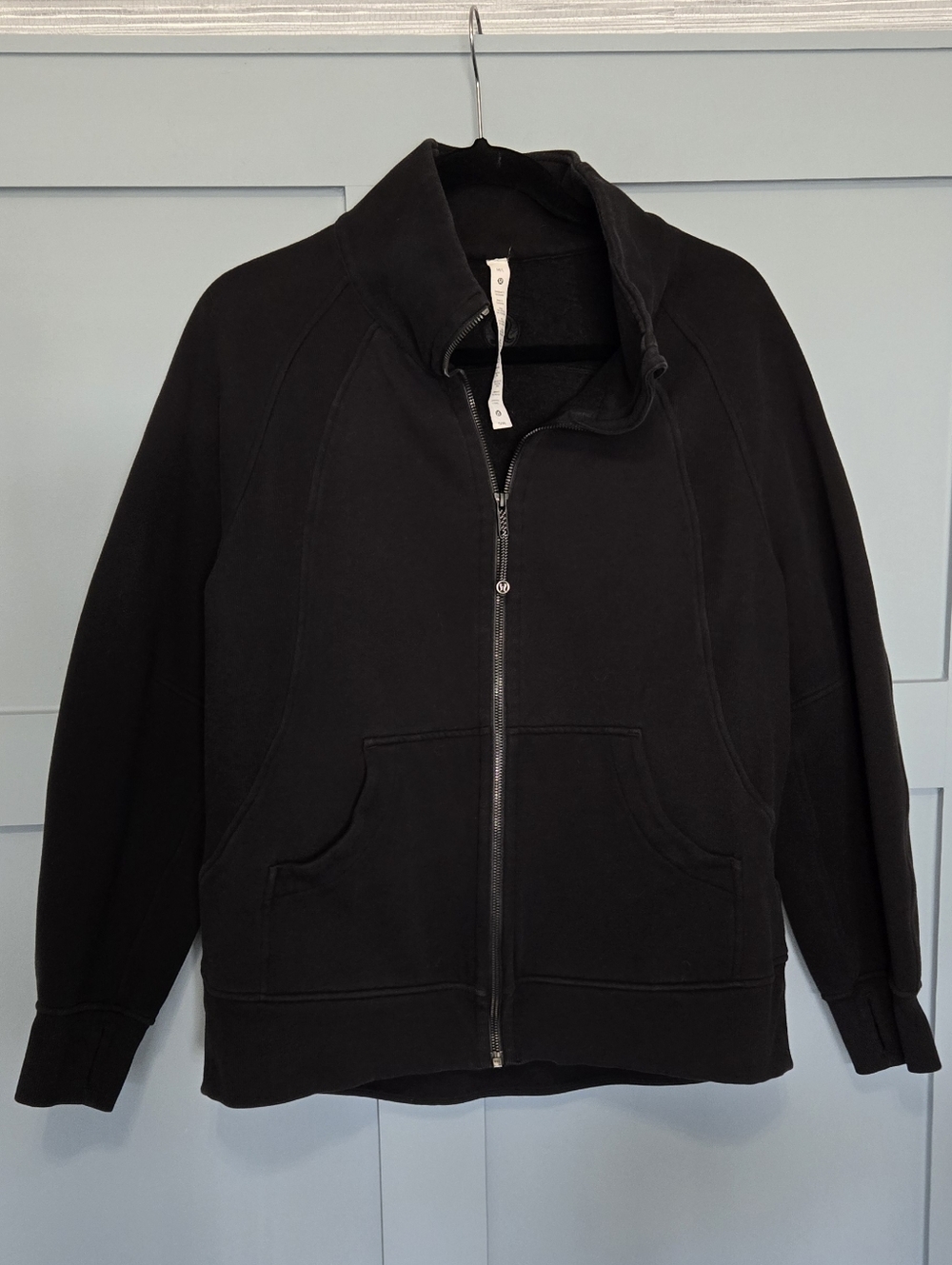 Lululemon Full Zip Scuba, M/L, Black